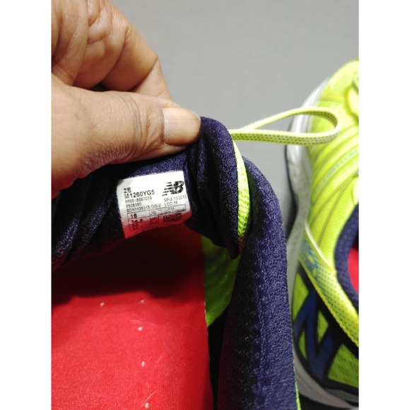 EUC New Balance Men 15 Fantom Fit ASYM Counter 1260v5 NEON GREEN Runing Sneakers main image 9